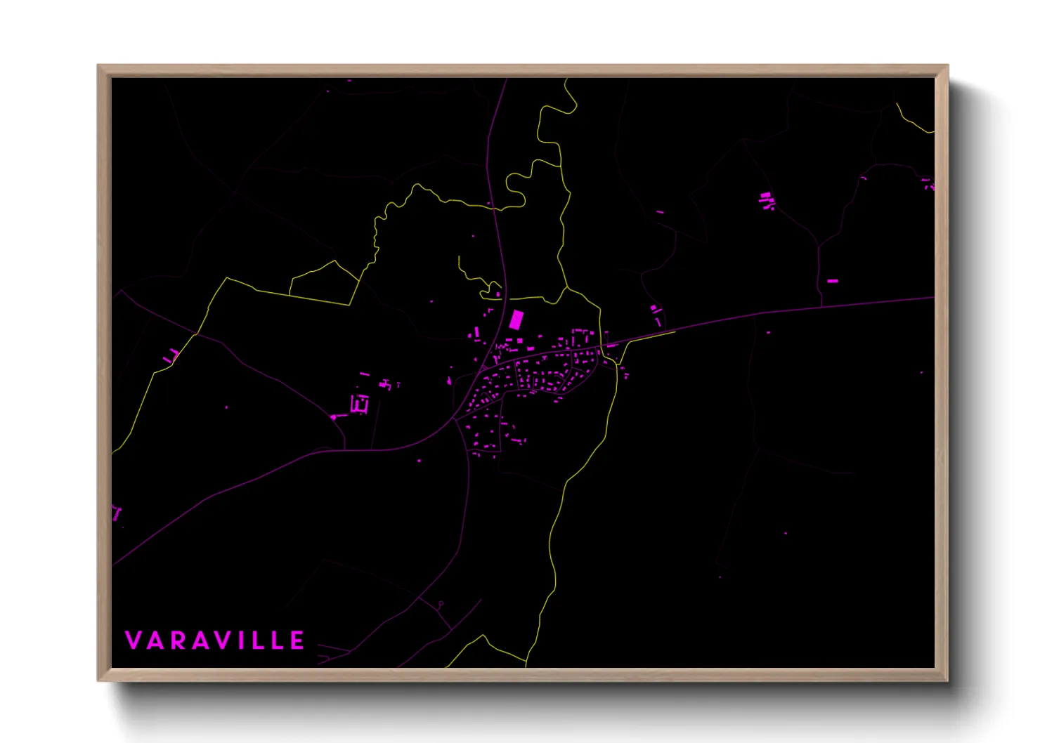Une affiche de carte sur Varaville