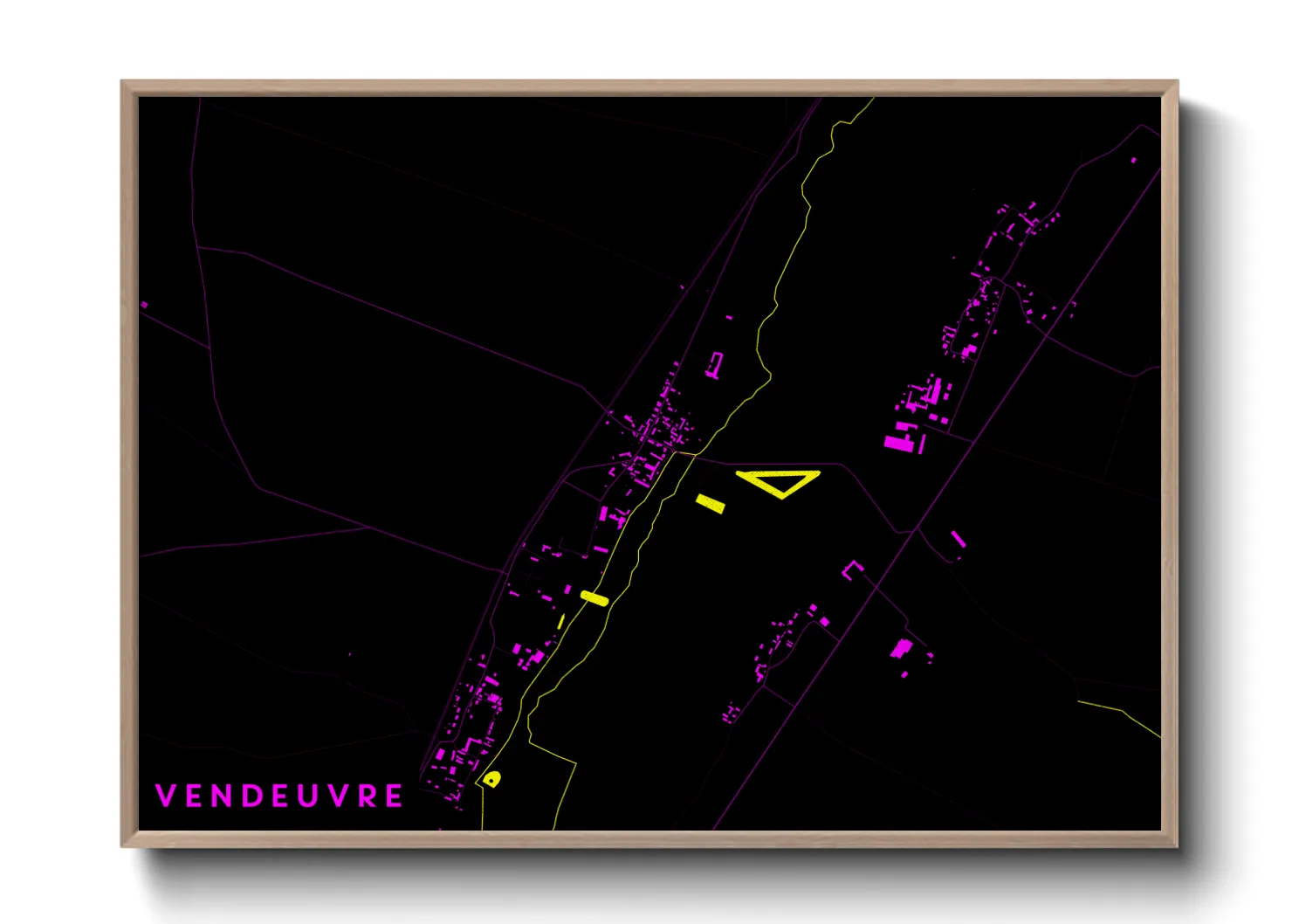 Une affiche de carte sur Vendeuvre