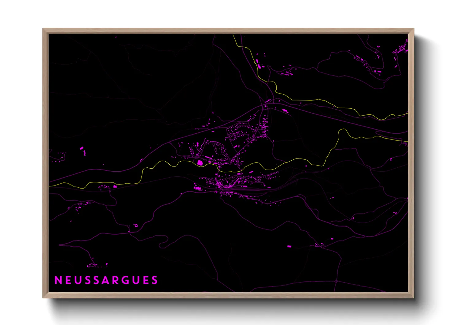 Une affiche de carte sur Neussargues