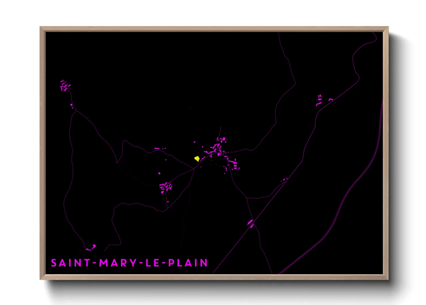 Une affiche de carte sur Saint-Mary-le-Plain