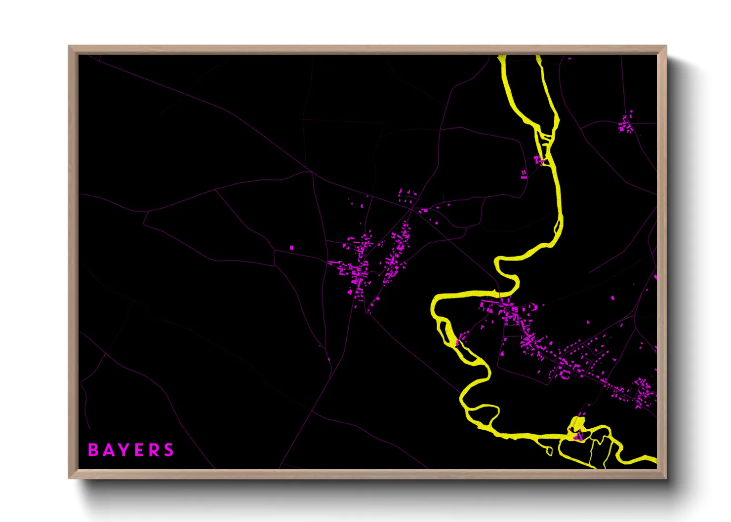 Une affiche de carte sur Bayers