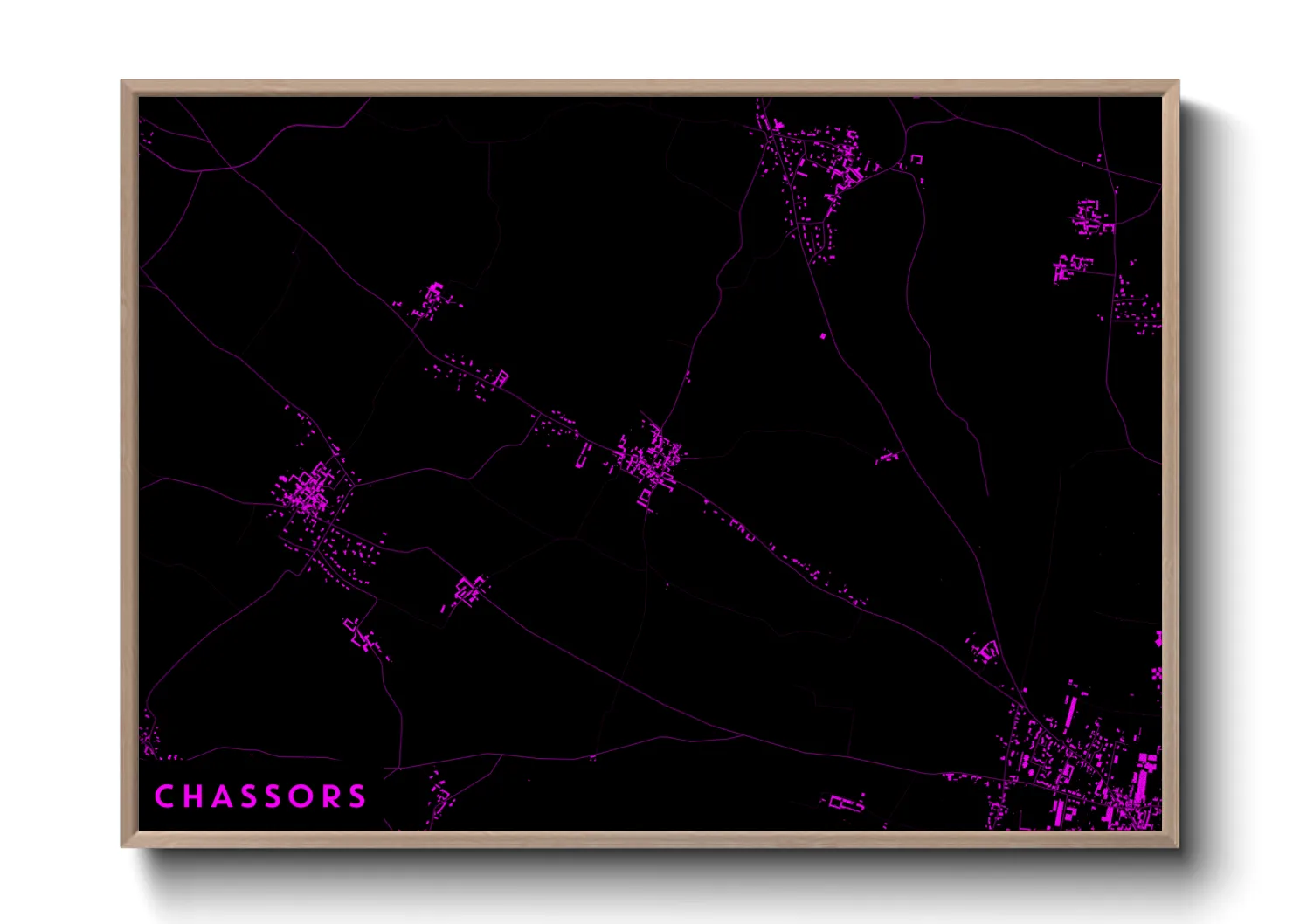 Une affiche de carte sur Chassors