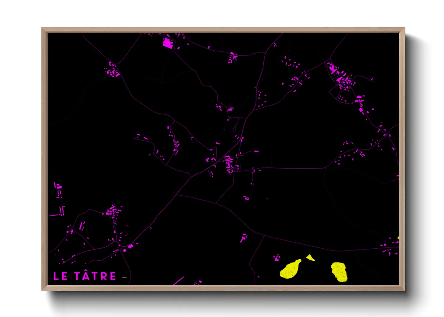 Une affiche de carte sur Le Tâtre