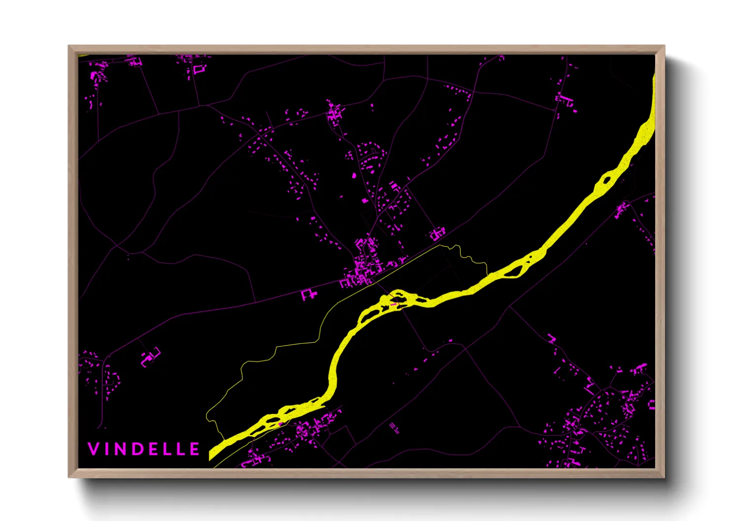 Une affiche de carte sur Vindelle