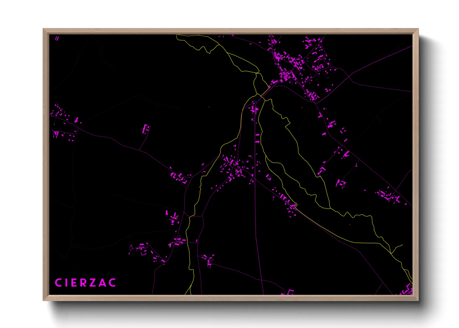 Une affiche de carte sur Cierzac