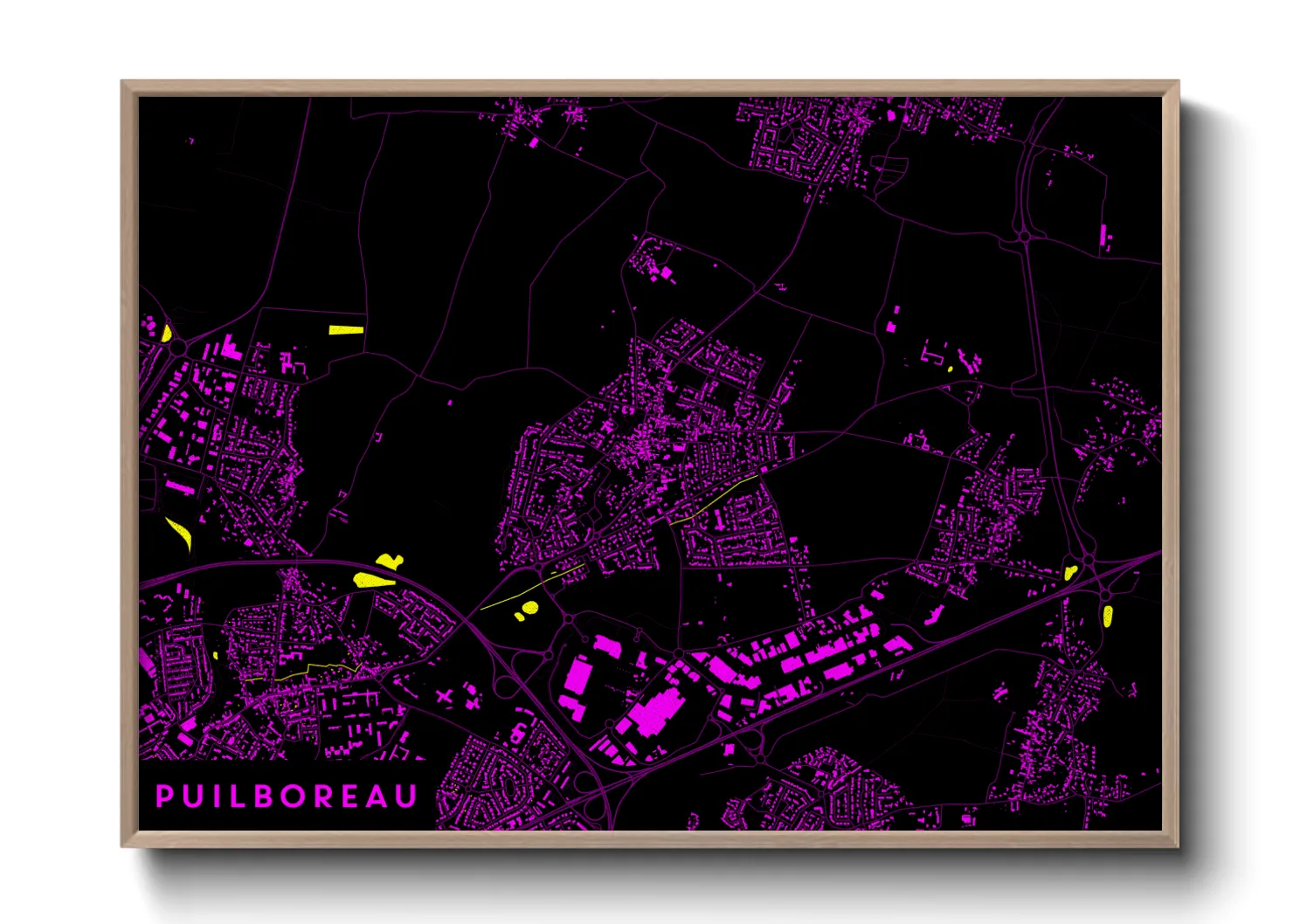 Une affiche de carte sur Puilboreau