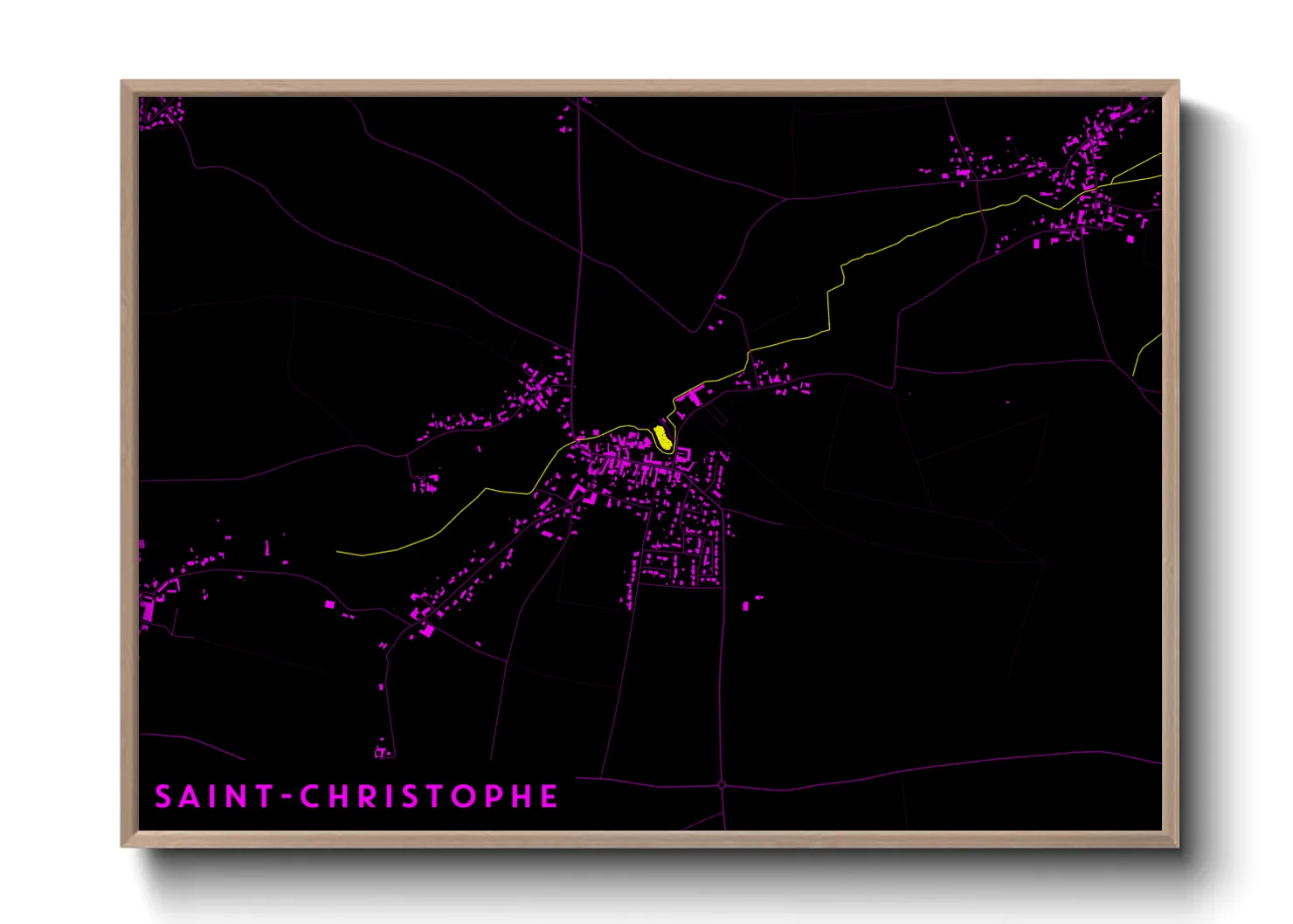 Une affiche de carte sur Saint-Christophe