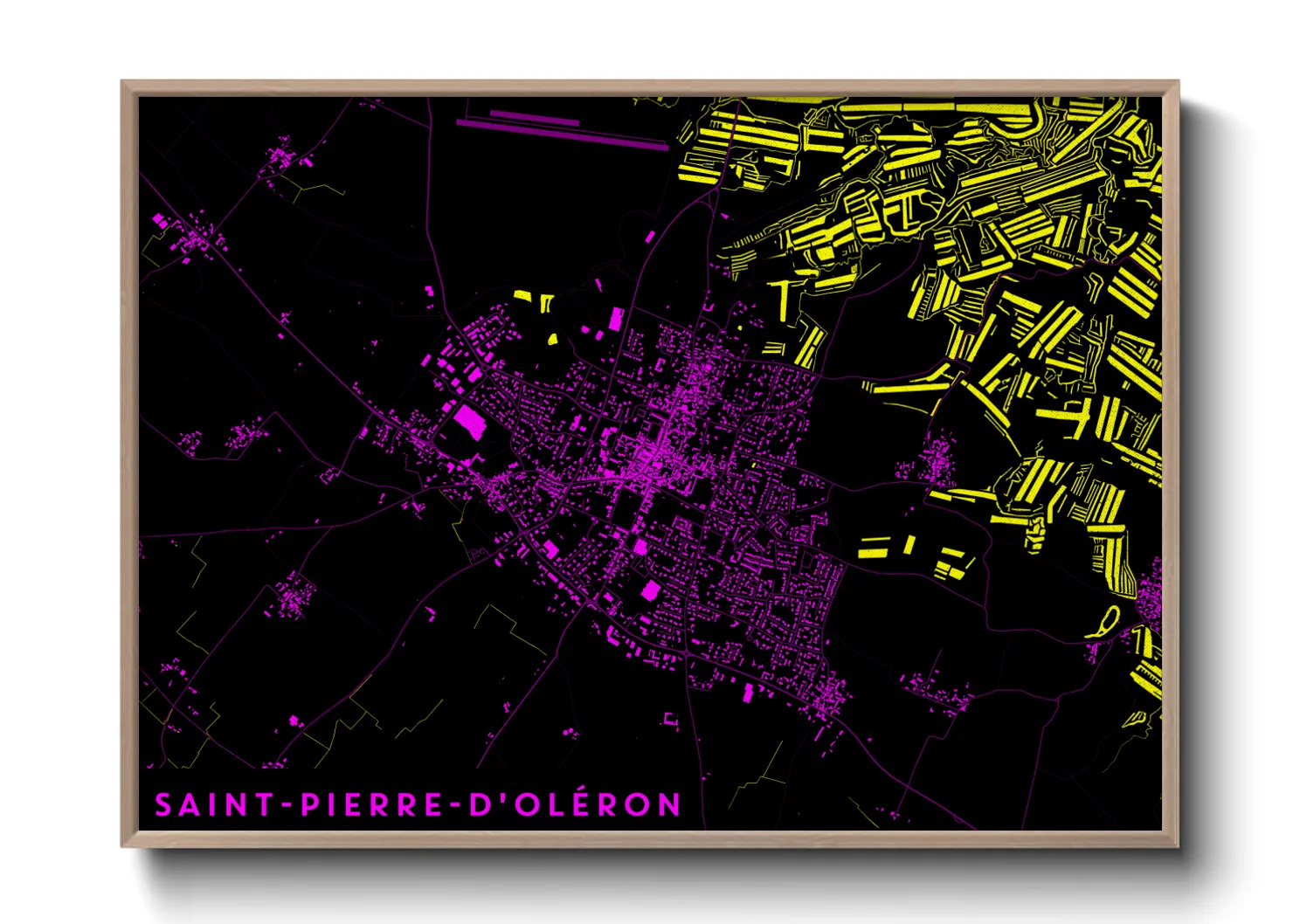 Une affiche de carte sur Saint-Pierre-d'Oléron