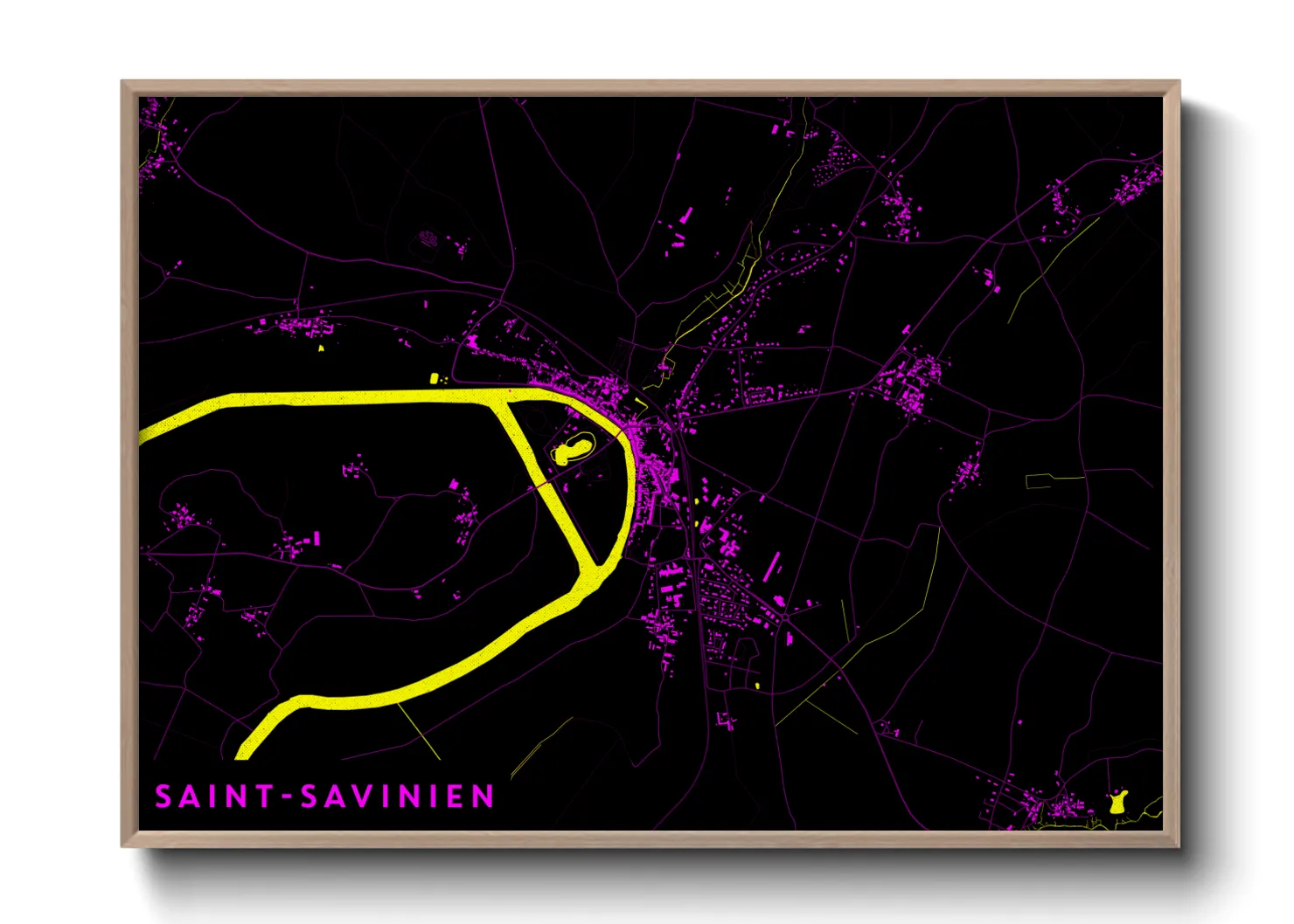 Une affiche de carte sur Saint-Savinien