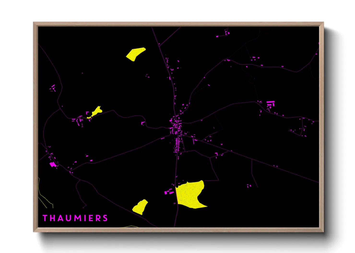 Une affiche de carte sur Thaumiers