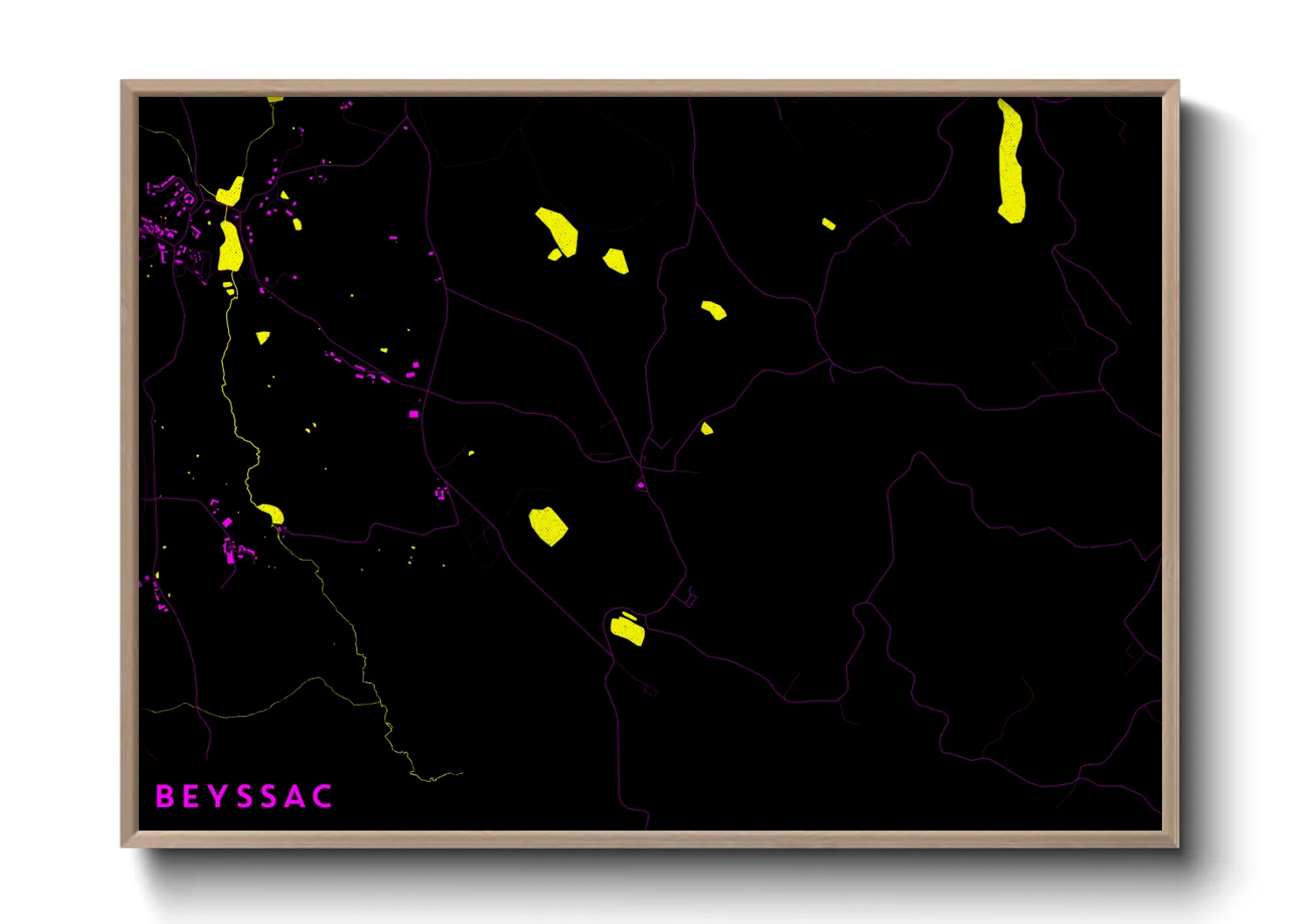Une affiche de carte sur Beyssac