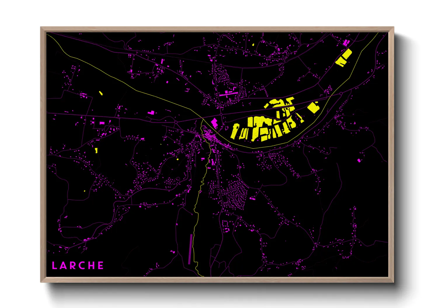 Une affiche de carte sur Larche
