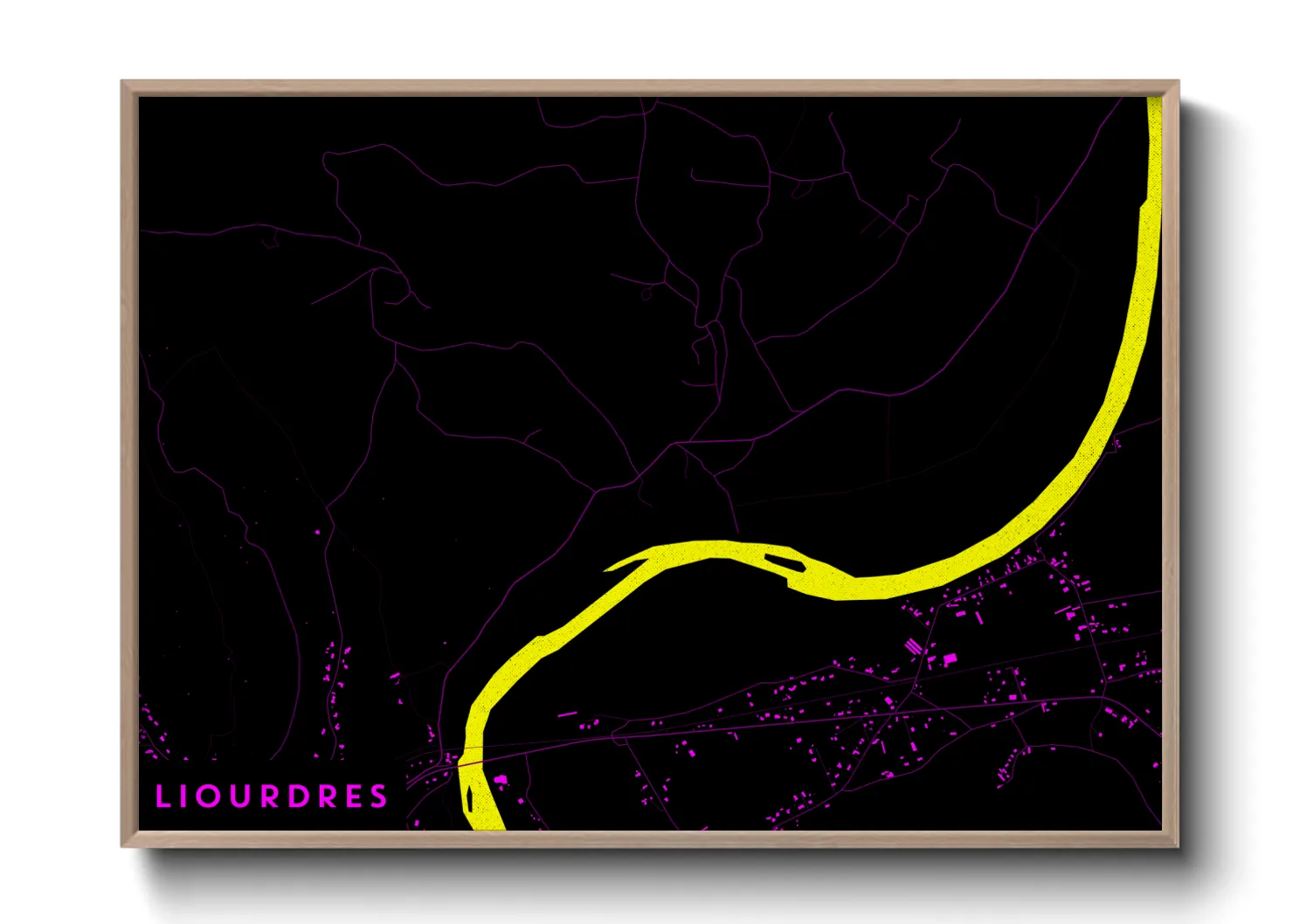 Une affiche de carte sur Liourdres