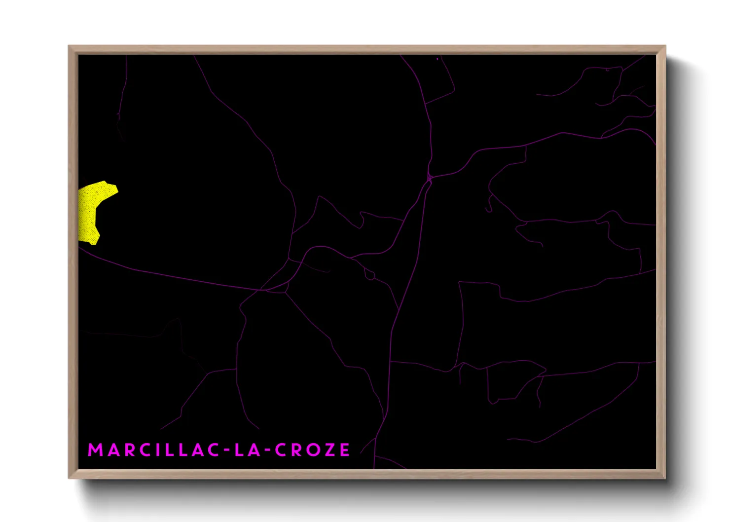 Une affiche de carte sur Marcillac-la-Croze