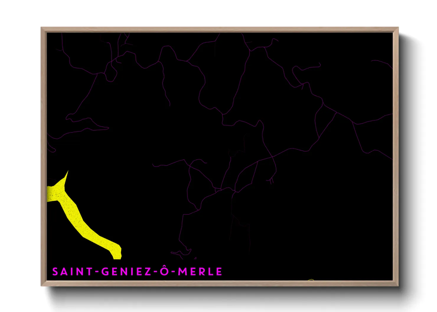 Une affiche de carte sur Saint-Geniez-ô-Merle