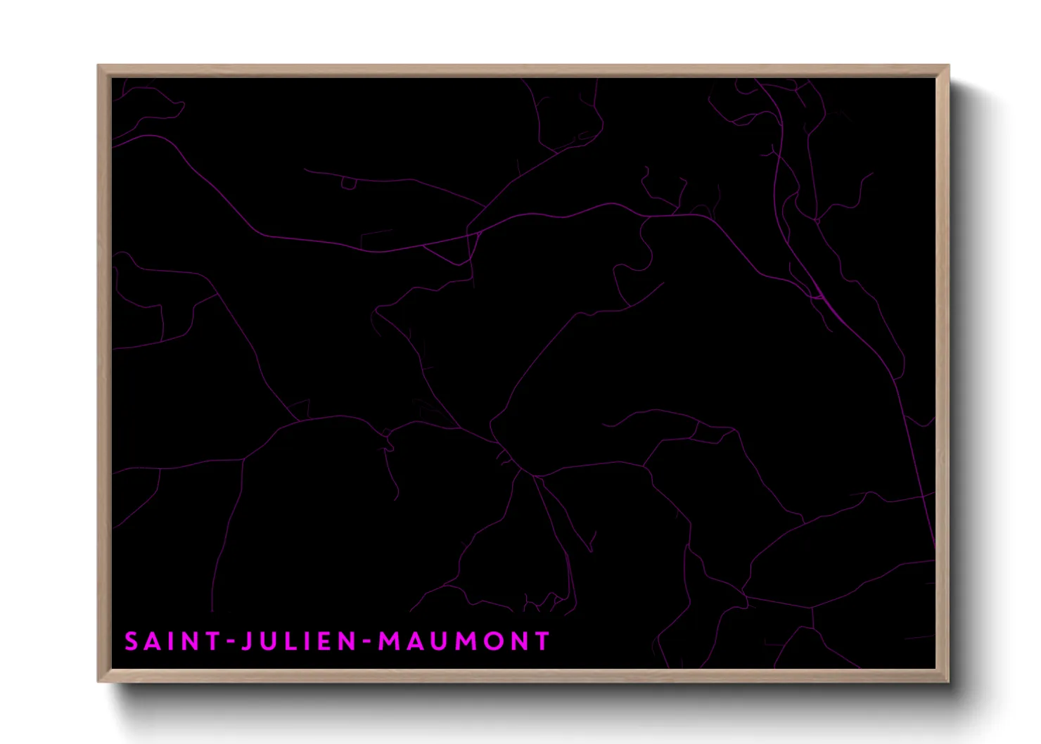 Une affiche de carte sur Saint-Julien-Maumont