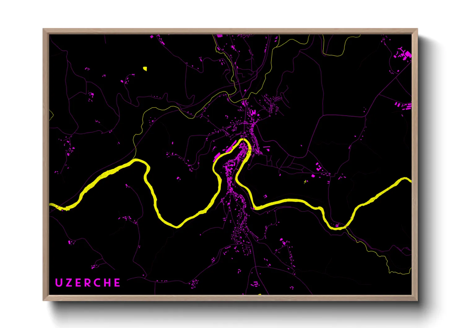 Une affiche de carte sur Uzerche