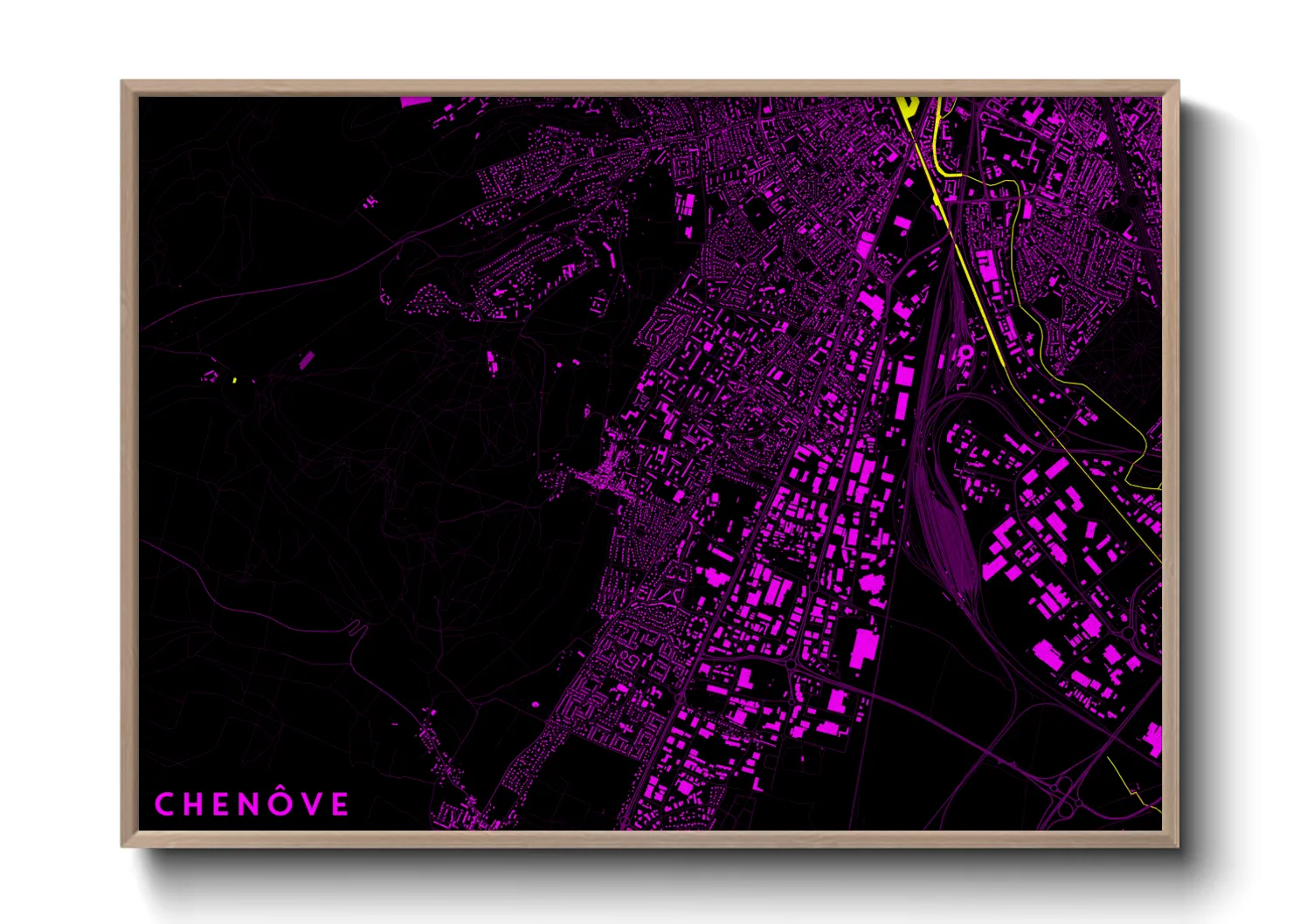 Une affiche de carte sur Chenôve