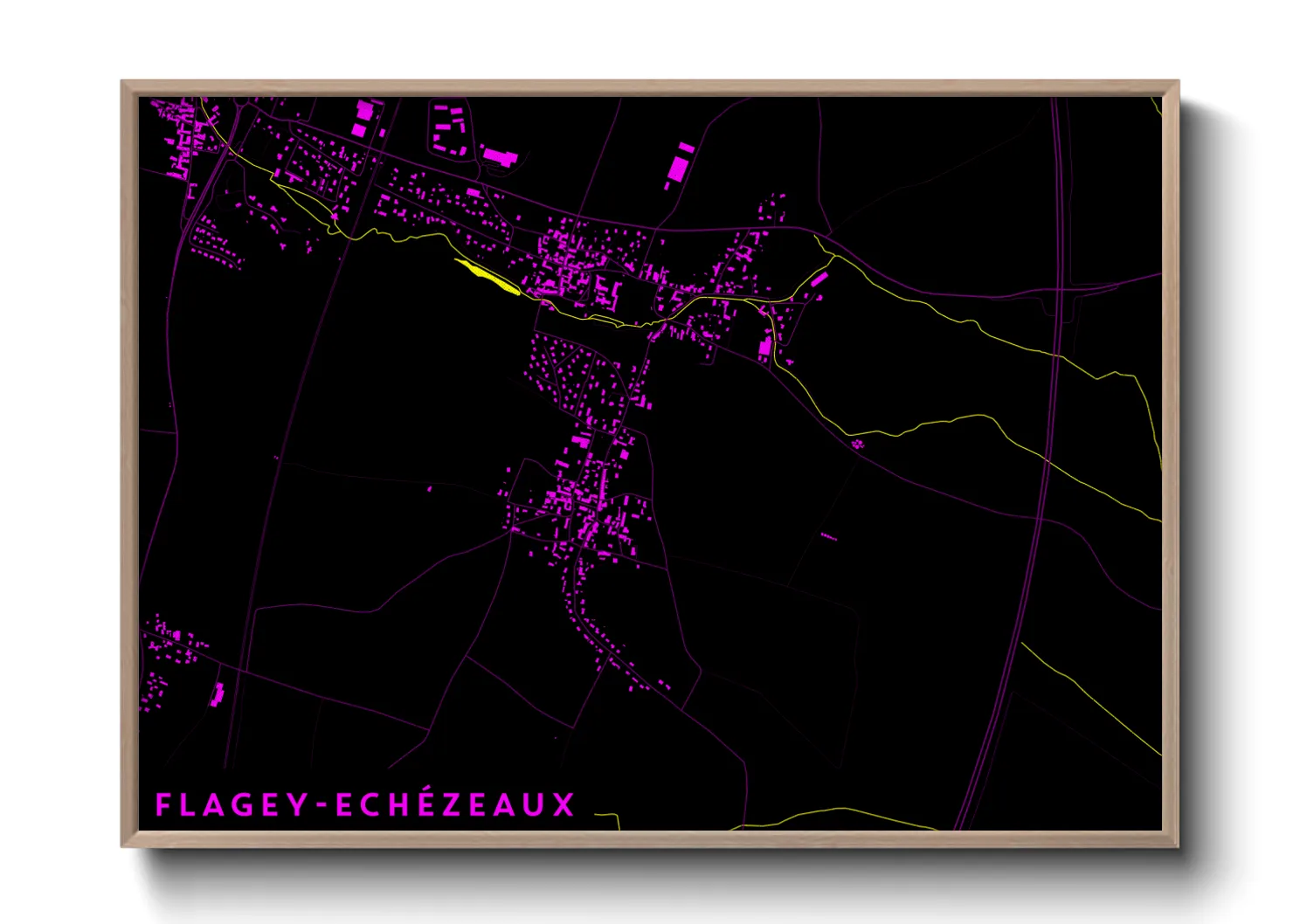 Une affiche de carte sur Flagey-Echézeaux