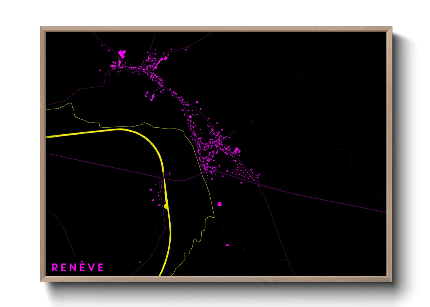 Une affiche de carte sur Renève