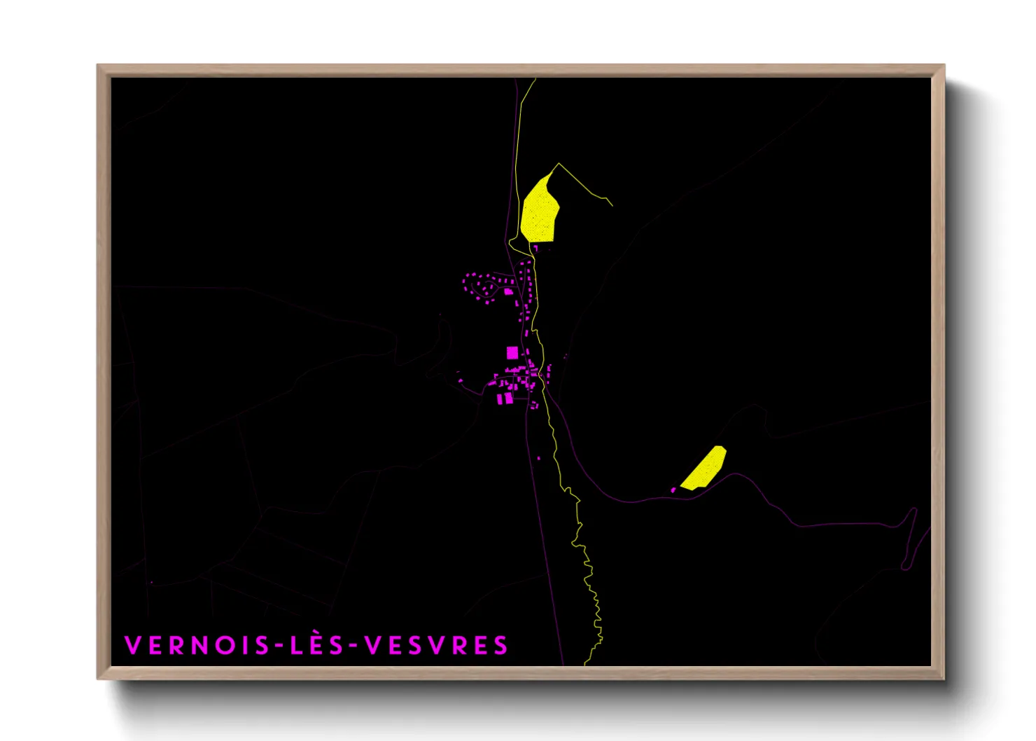 Une affiche de carte sur Vernois-lès-Vesvres