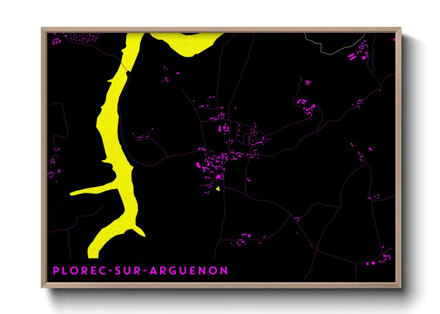 Une affiche de carte sur Plorec-sur-Arguenon