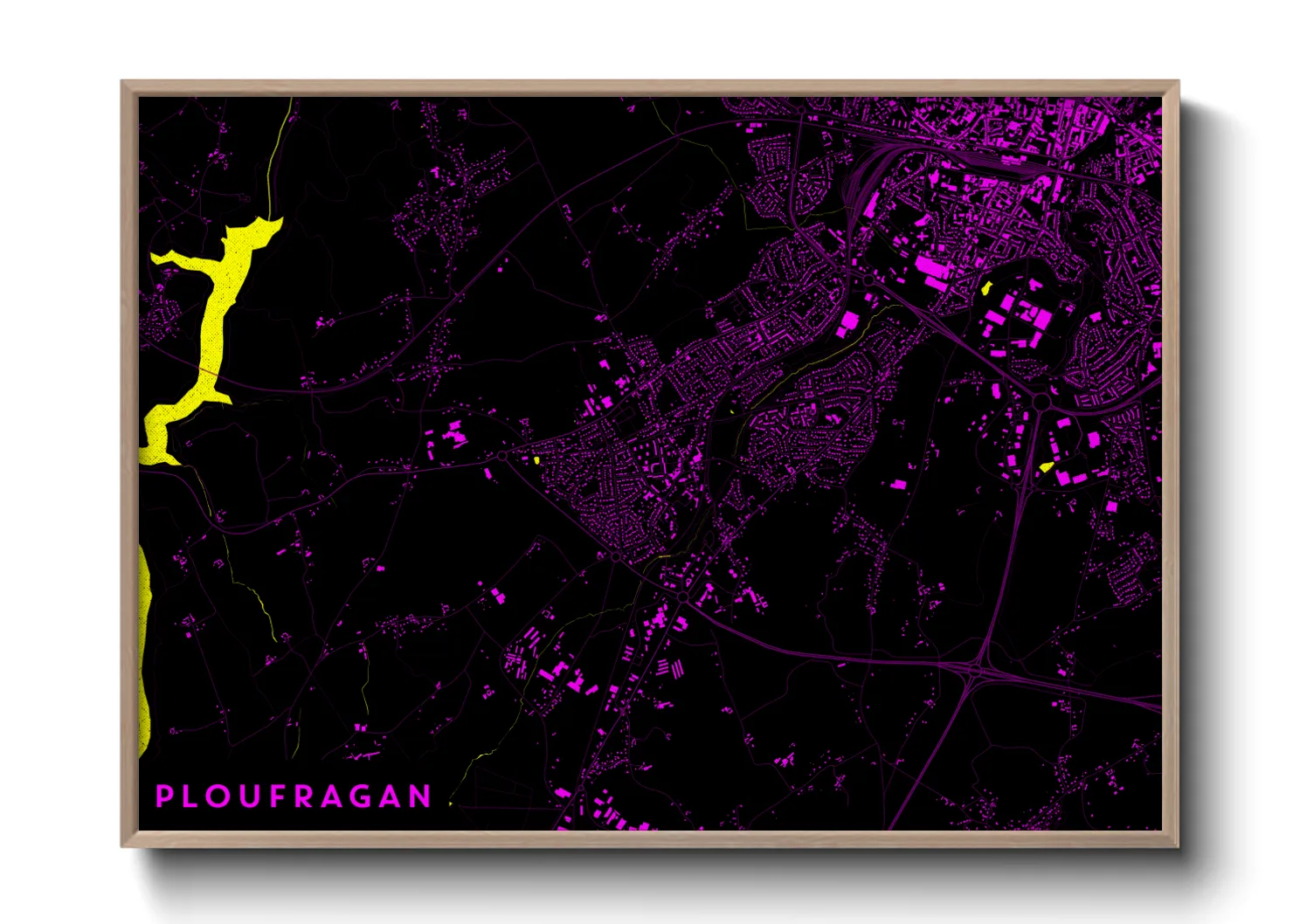 Une affiche de carte sur Ploufragan