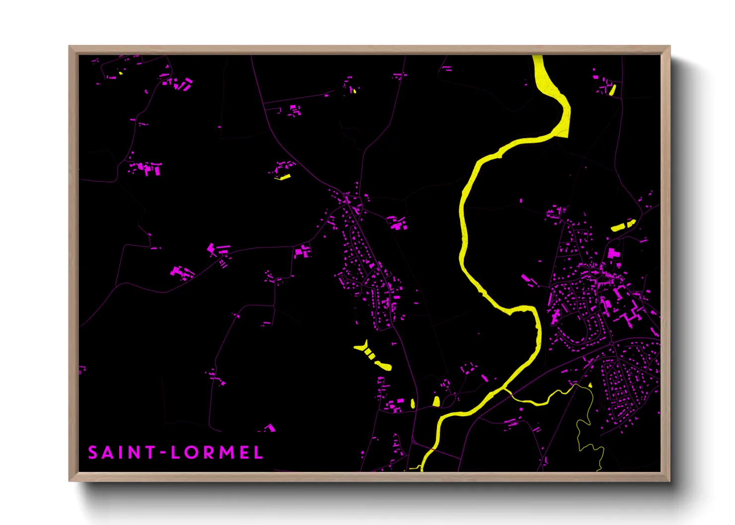 Une affiche de carte sur Saint-Lormel
