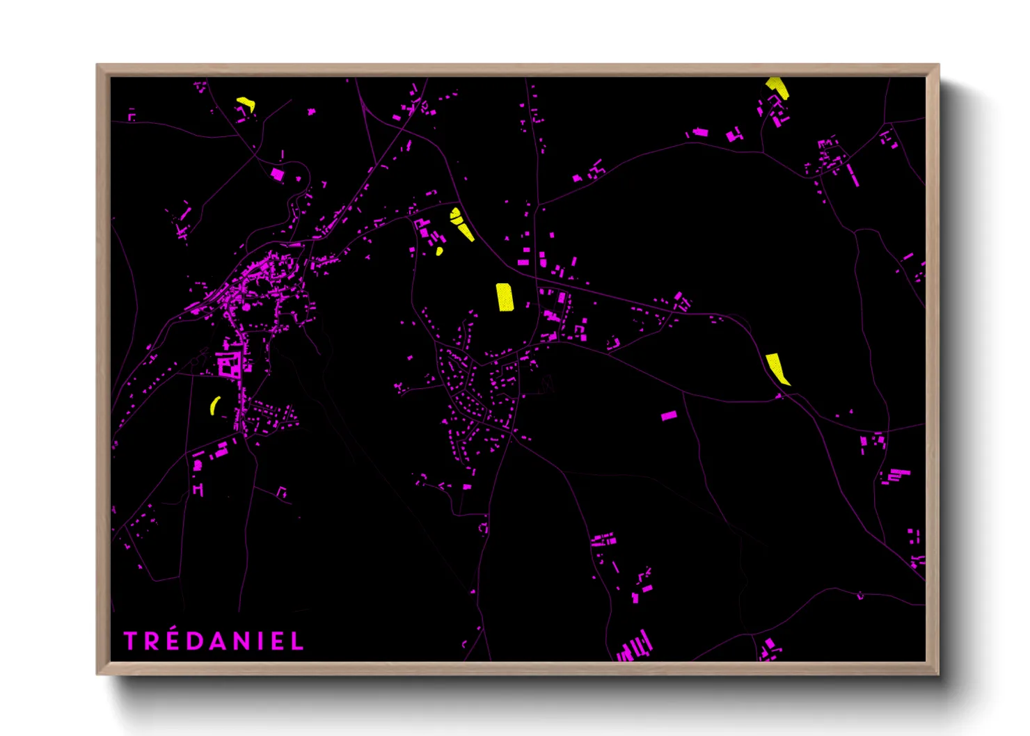 Une affiche de carte sur Trédaniel