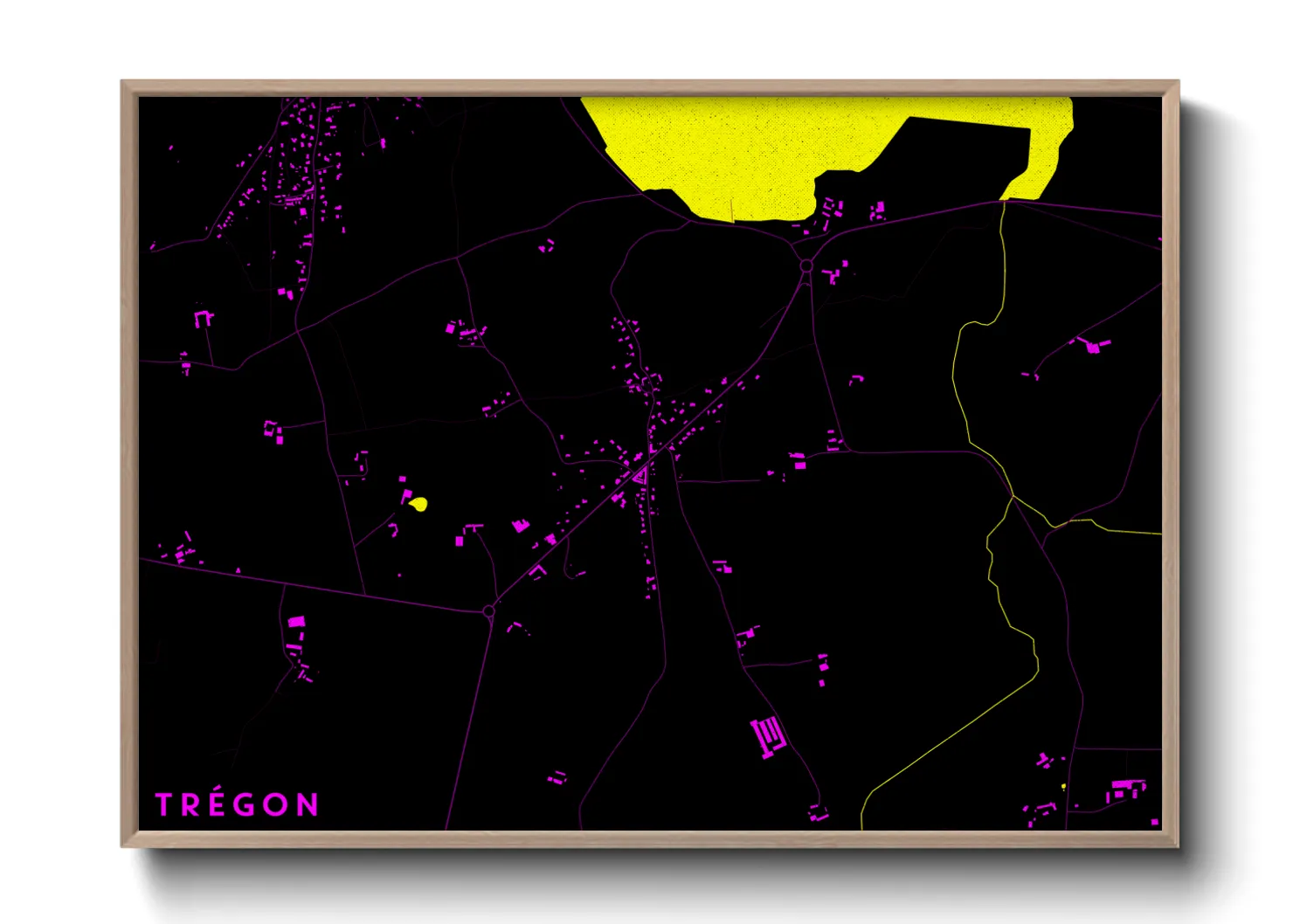 Une affiche de carte sur Trégon