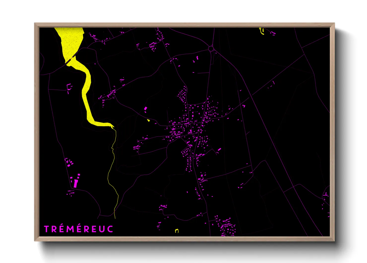 Une affiche de carte sur Tréméreuc