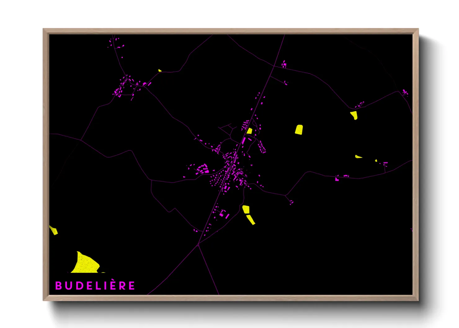 Une affiche de carte sur Budelière