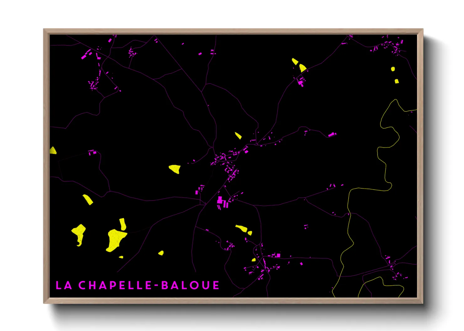 Une affiche de carte sur La Chapelle-Baloue