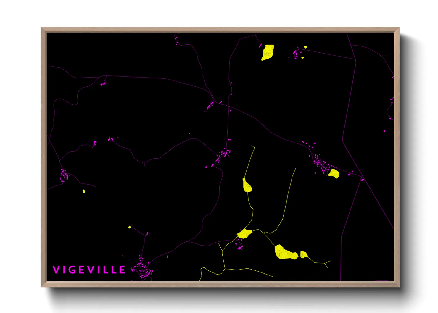 Une affiche de carte sur Vigeville