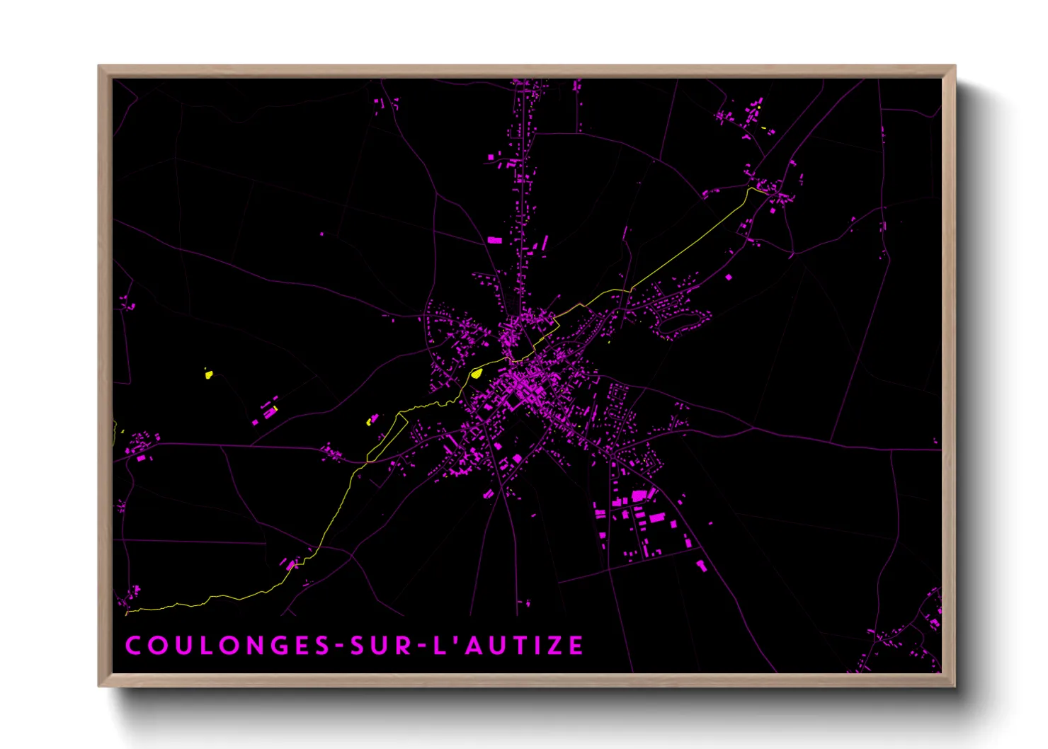Une affiche de carte sur Coulonges-sur-l'Autize
