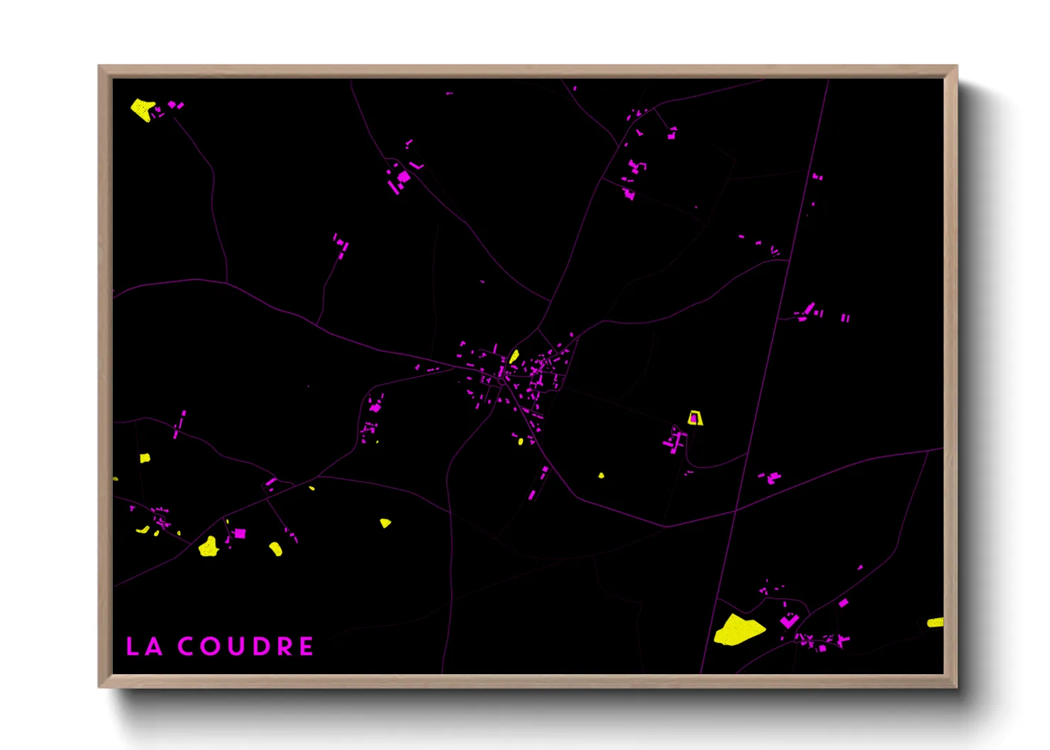 Une affiche de carte sur La Coudre