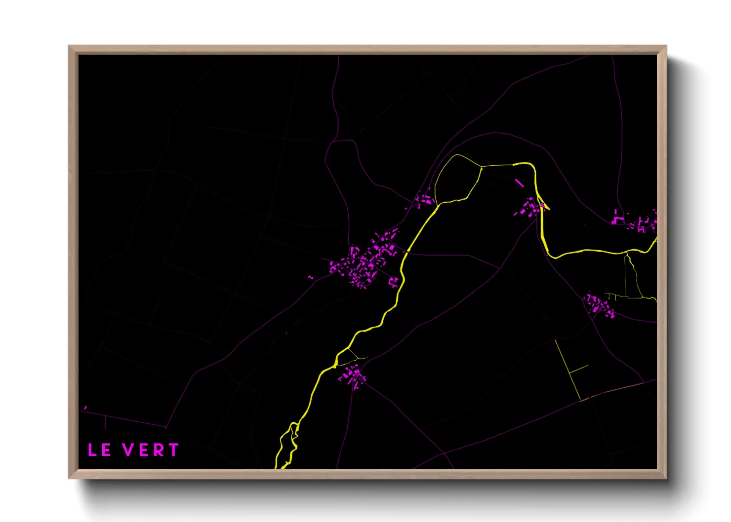 Une affiche de carte sur Le Vert