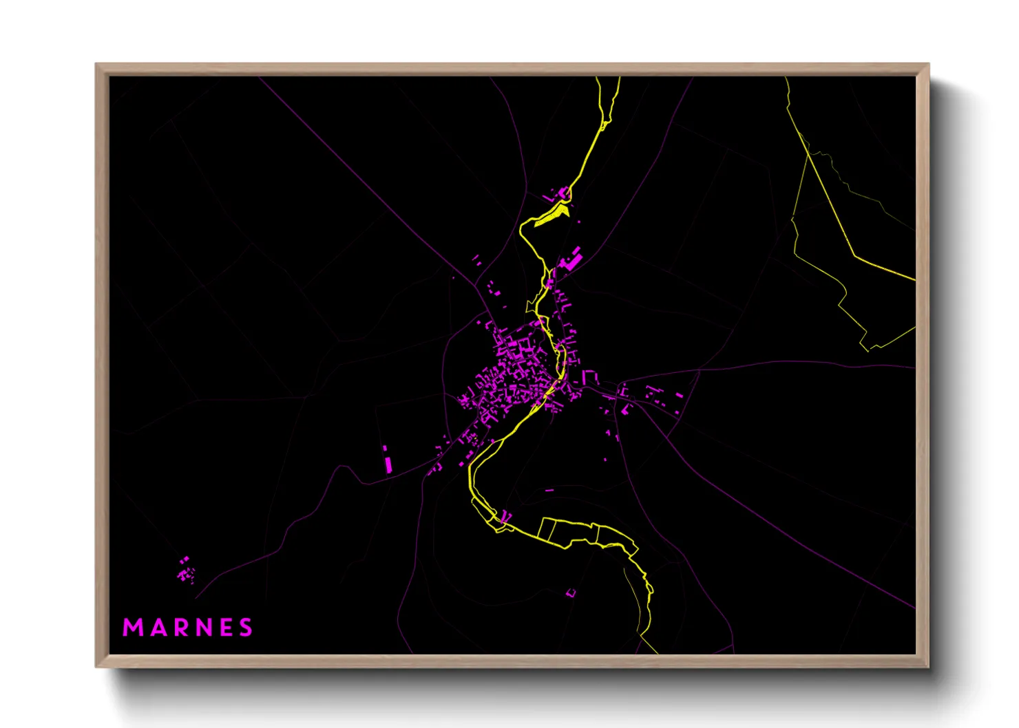Une affiche de carte sur Marnes