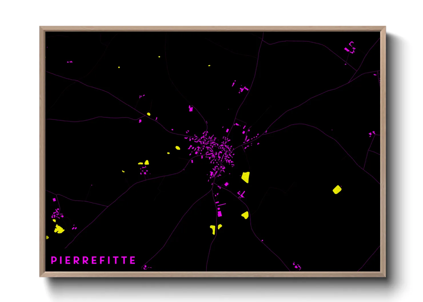 Une affiche de carte sur Pierrefitte