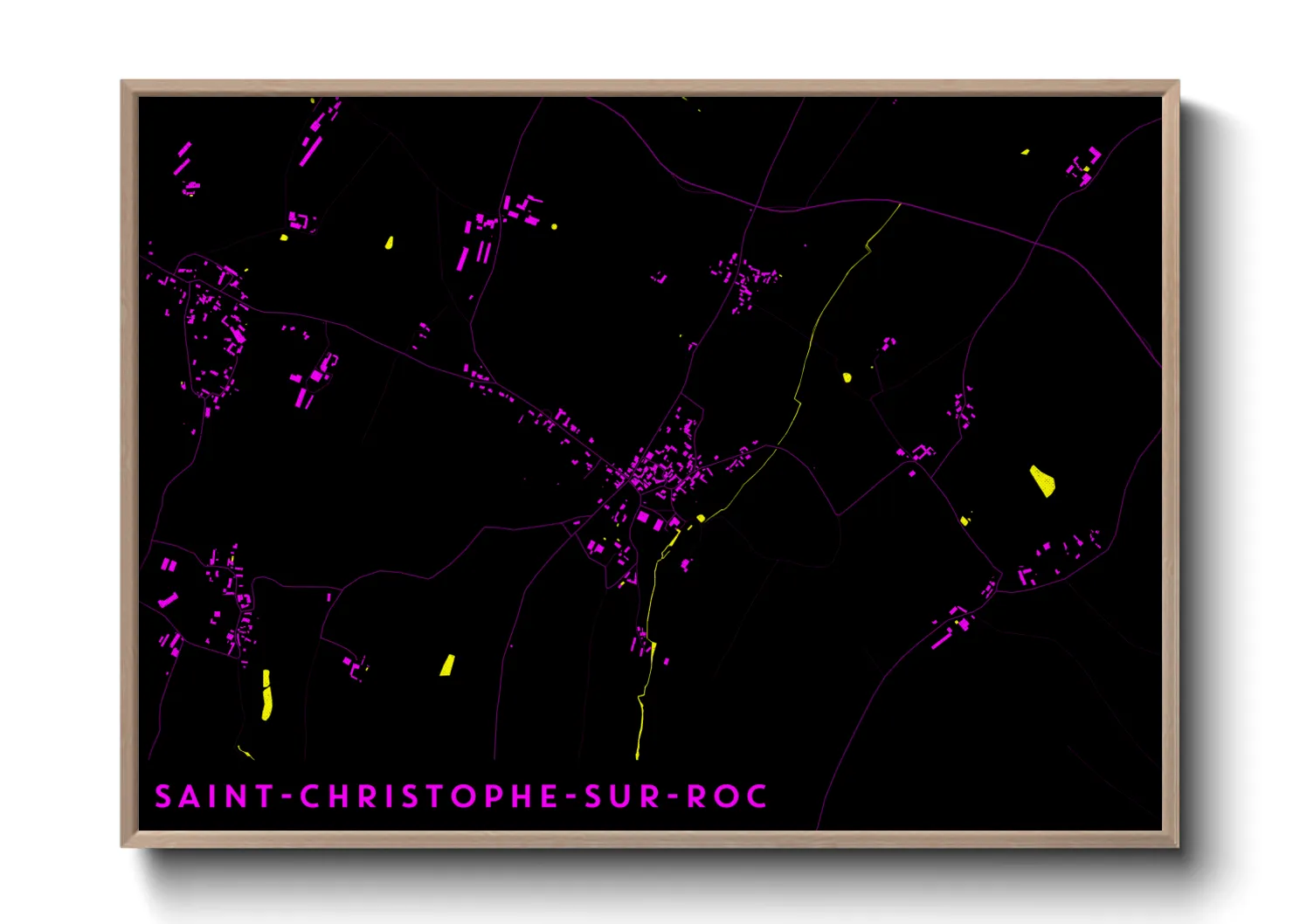 Une affiche de carte sur Saint-Christophe-sur-Roc