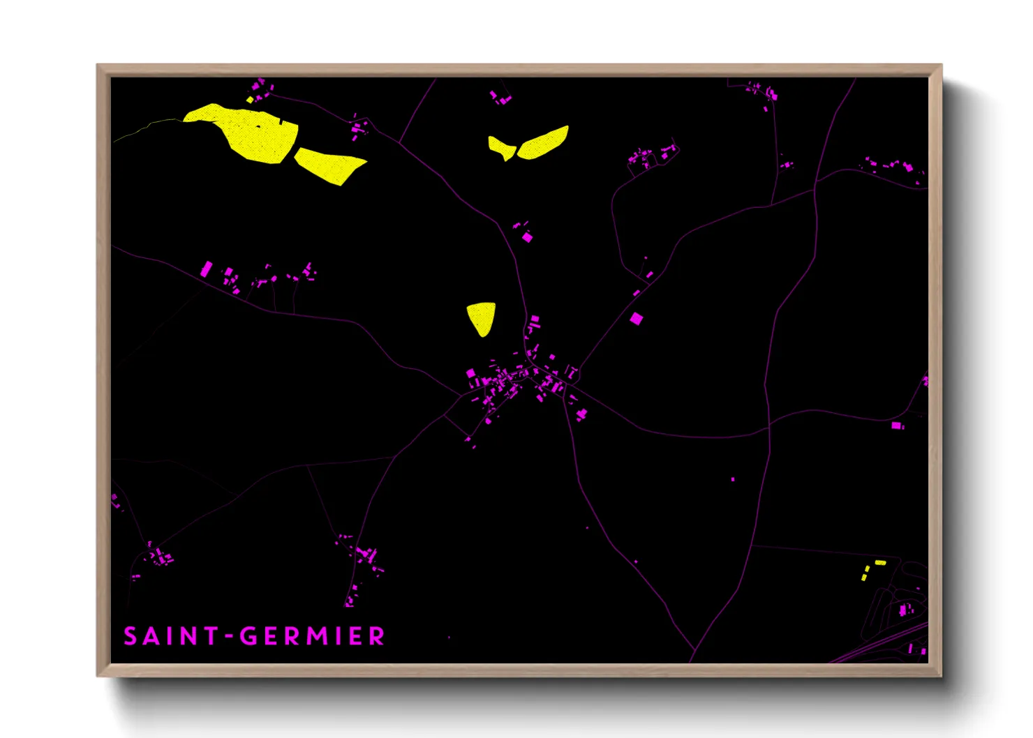 Une affiche de carte sur Saint-Germier