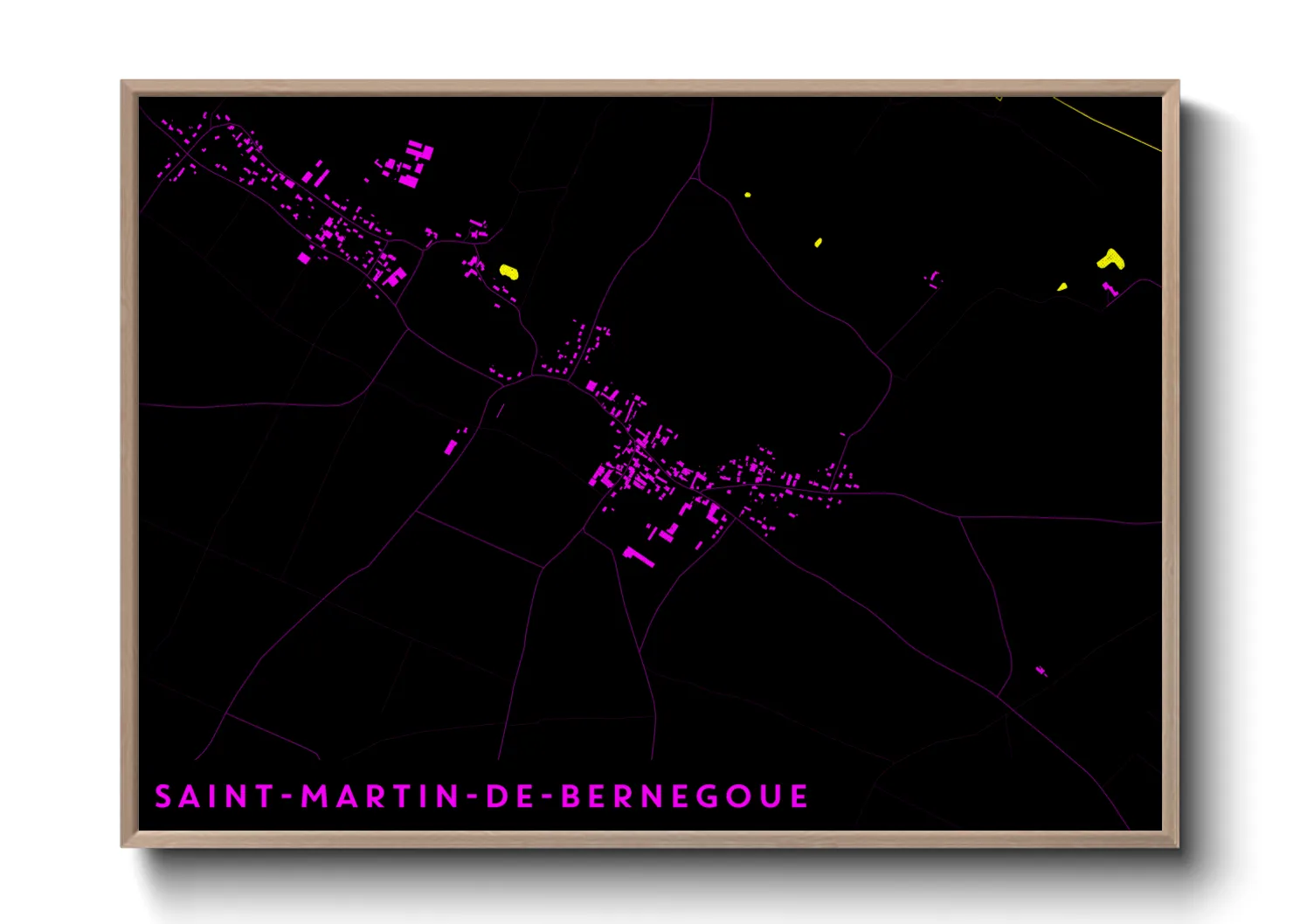 Une affiche de carte sur Saint-Martin-de-Bernegoue