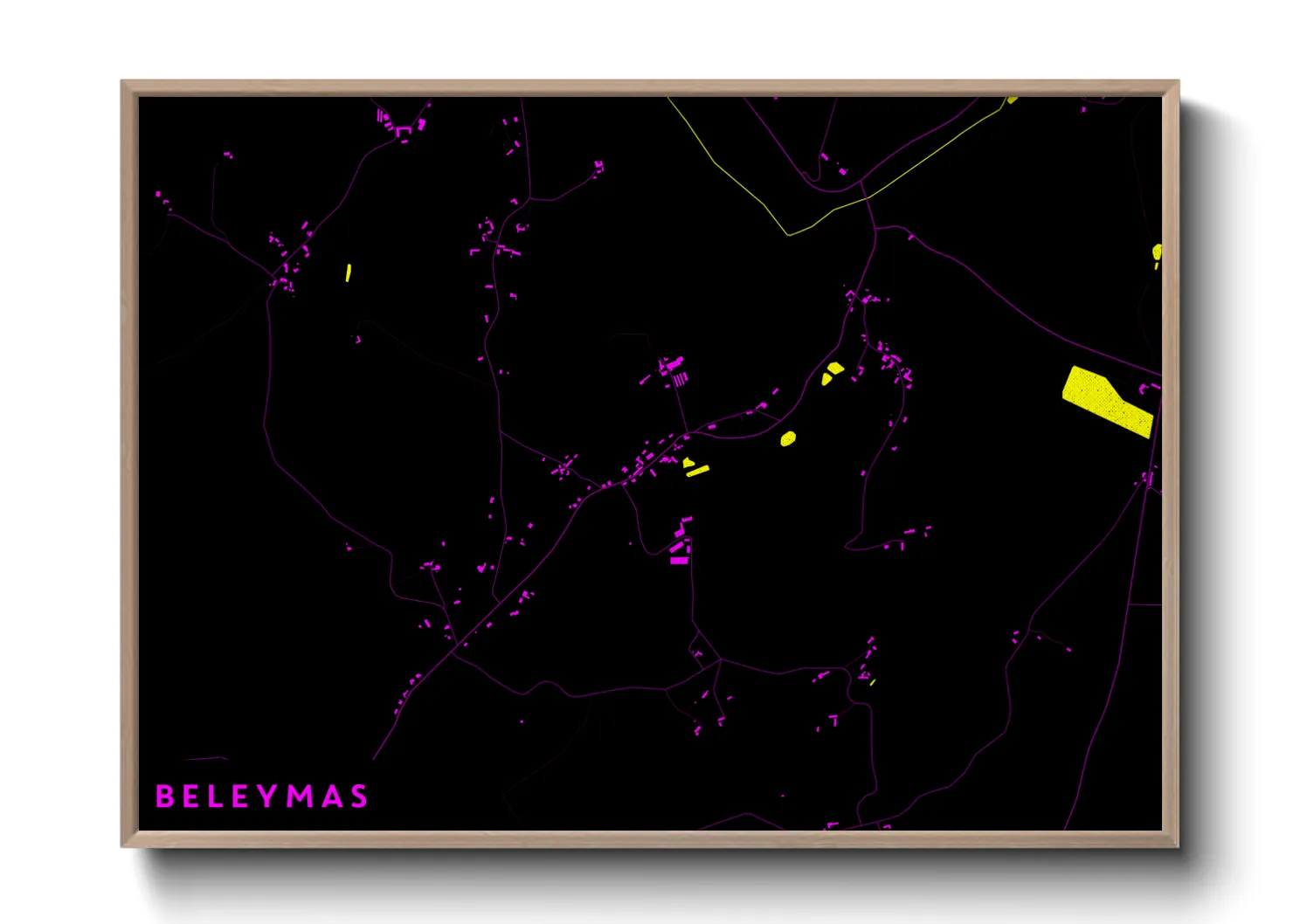 Une affiche de carte sur Beleymas