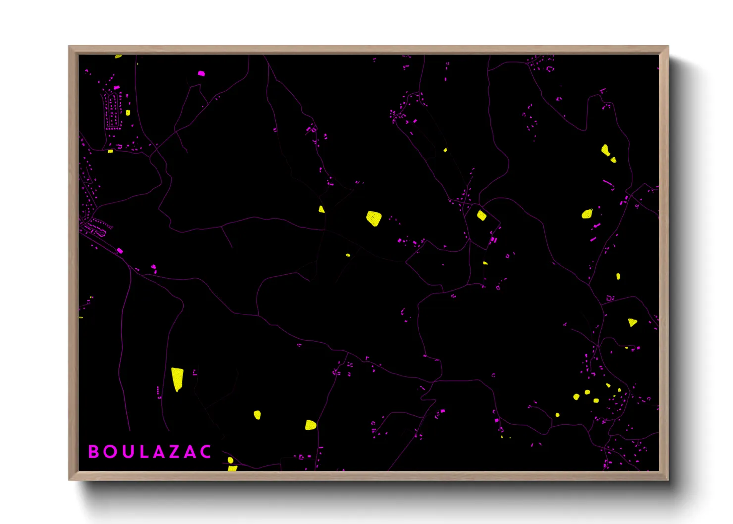 Une affiche de carte sur Boulazac