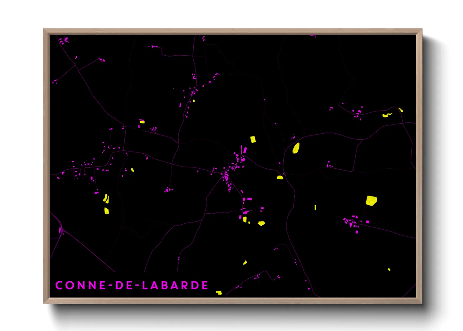 Une affiche de carte sur Conne-de-Labarde