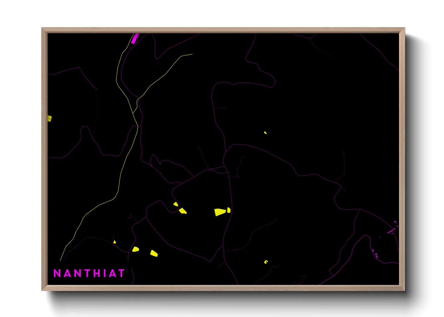 Une affiche de carte sur Nanthiat