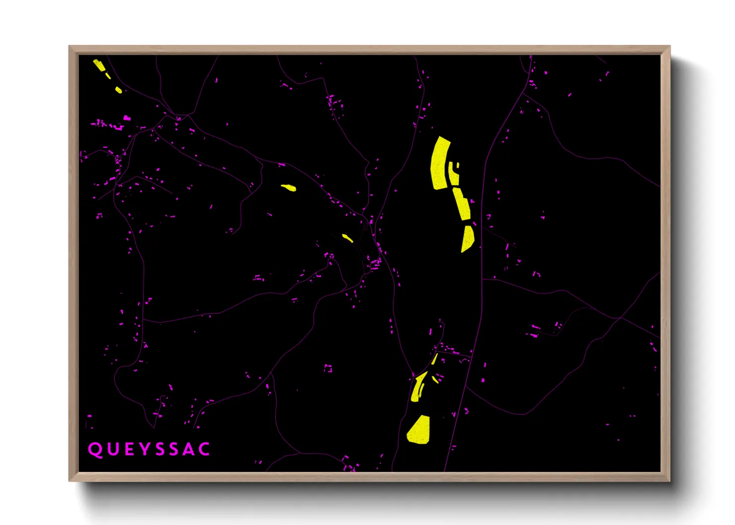 Une affiche de carte sur Queyssac