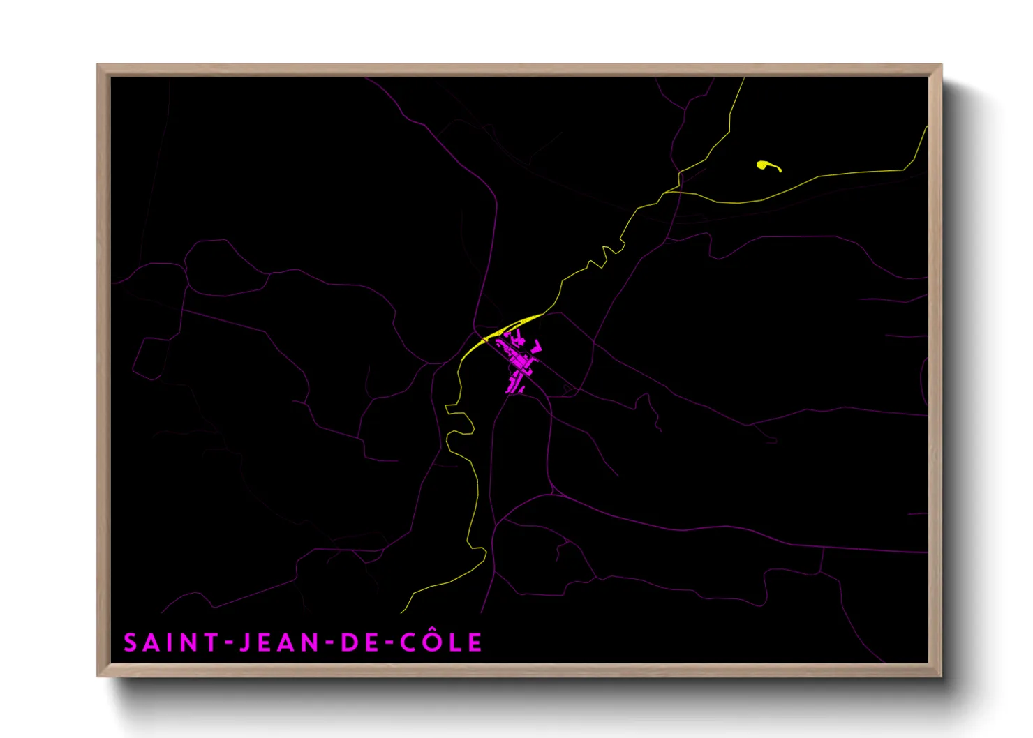 Une affiche de carte sur Saint-Jean-de-Côle