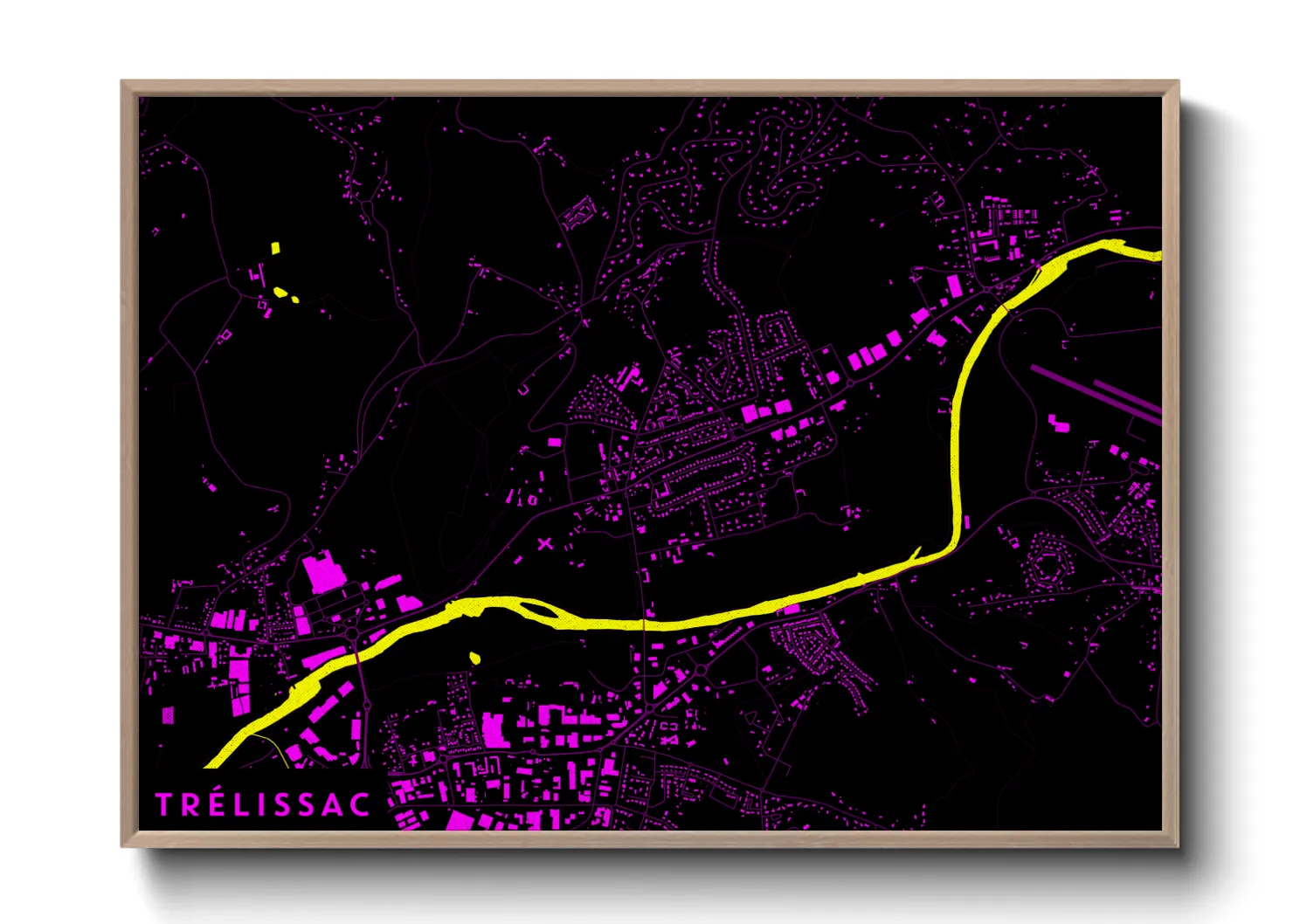 Une affiche de carte sur Trélissac