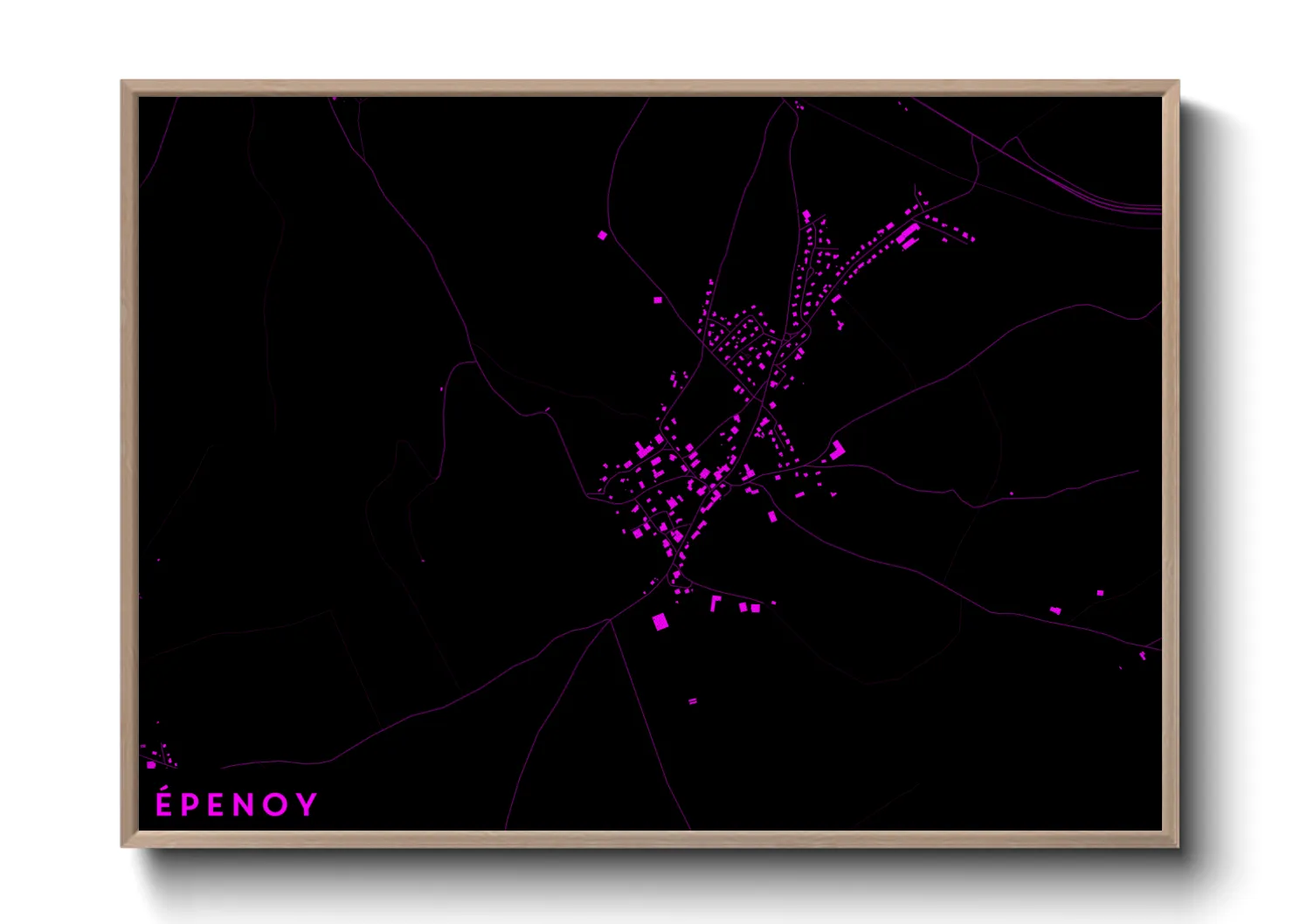 Une affiche de carte sur Épenoy